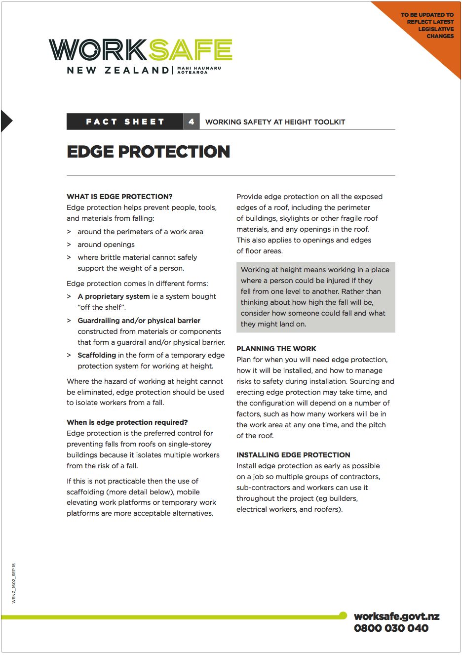 Edge Protection Factsheet